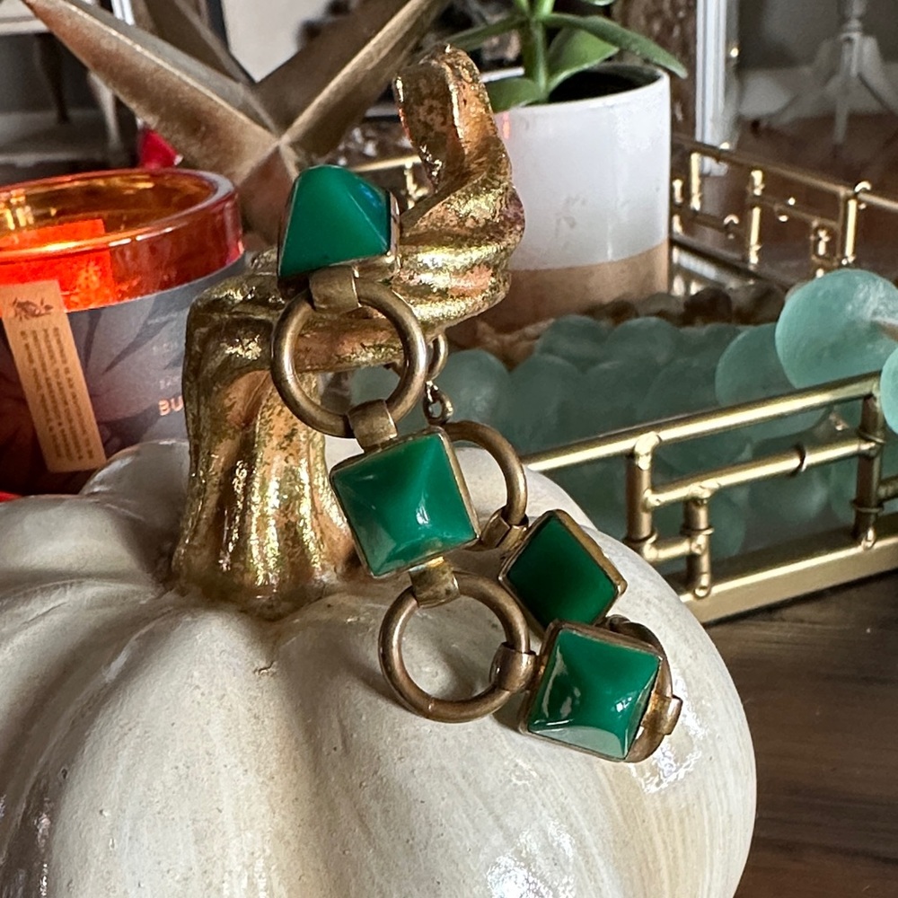 RARE Peking “Jade” German Brass Bracelet Vintage or Antique - Picture 3 of 12